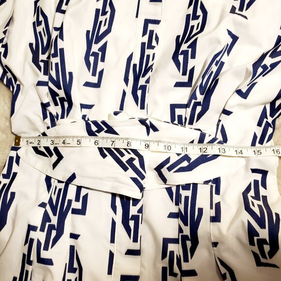 Finley Blue Cotton Shirt Dress Small Coastal Hamptons Preppy Luxury - Picture 8 of 14